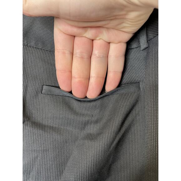Apt 9 Pants Womens 14 Gray Pinstripe Dress Trouser Career Work - Picture 8 of 13